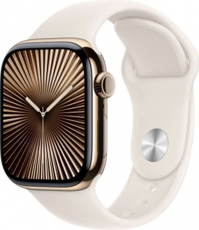 Apple Watch Series 10 Cellular 42mm Titanyum Kasa ve Spor Kordon görsel 3