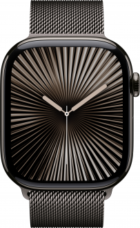 Apple Watch Series 10 Cellular 46mm Titanyum Kasa ve Milano Loop görsel 2
