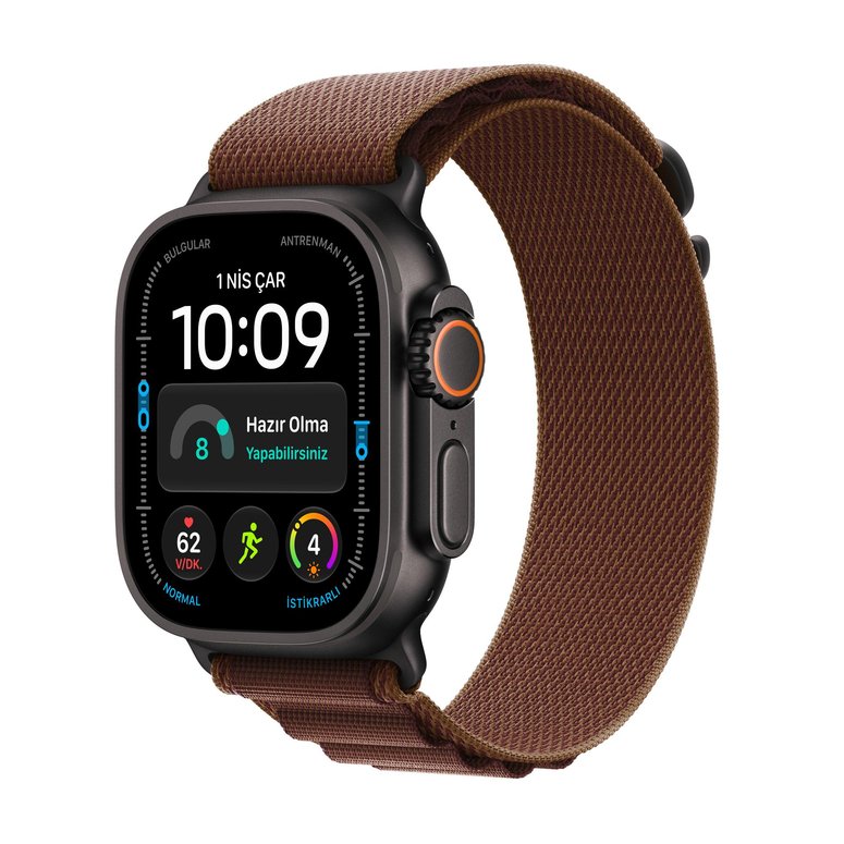 Apple Watch Ultra 4 GPS + Cellular 49mm Titanyum Kasa ve Burgonya Alpine Loop