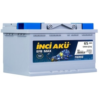 İnci Akü EFB Max Tigris 12V 65Ah