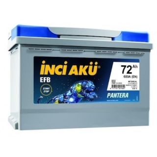 İnci Akü EFB Pantera 12V 72Ah