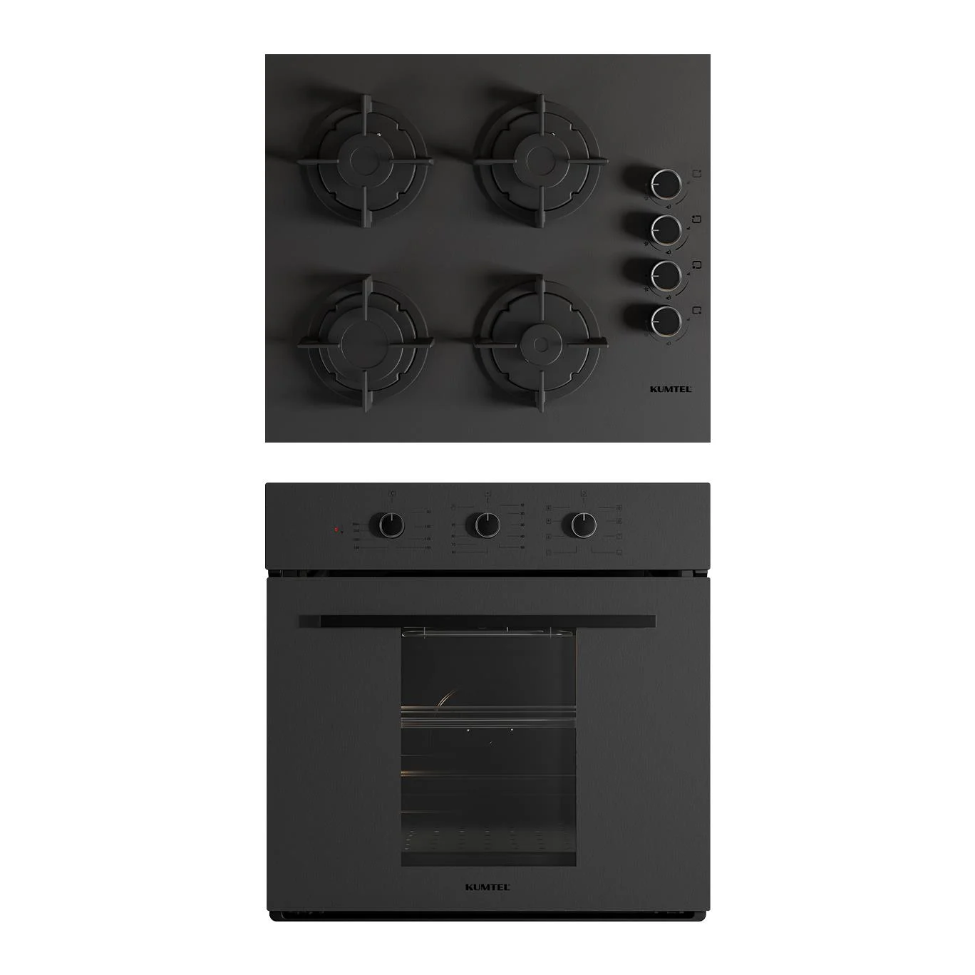 Kumtel 2'li Magic Cam Ankastre Set (Fırın-Ocak) (KK000678)