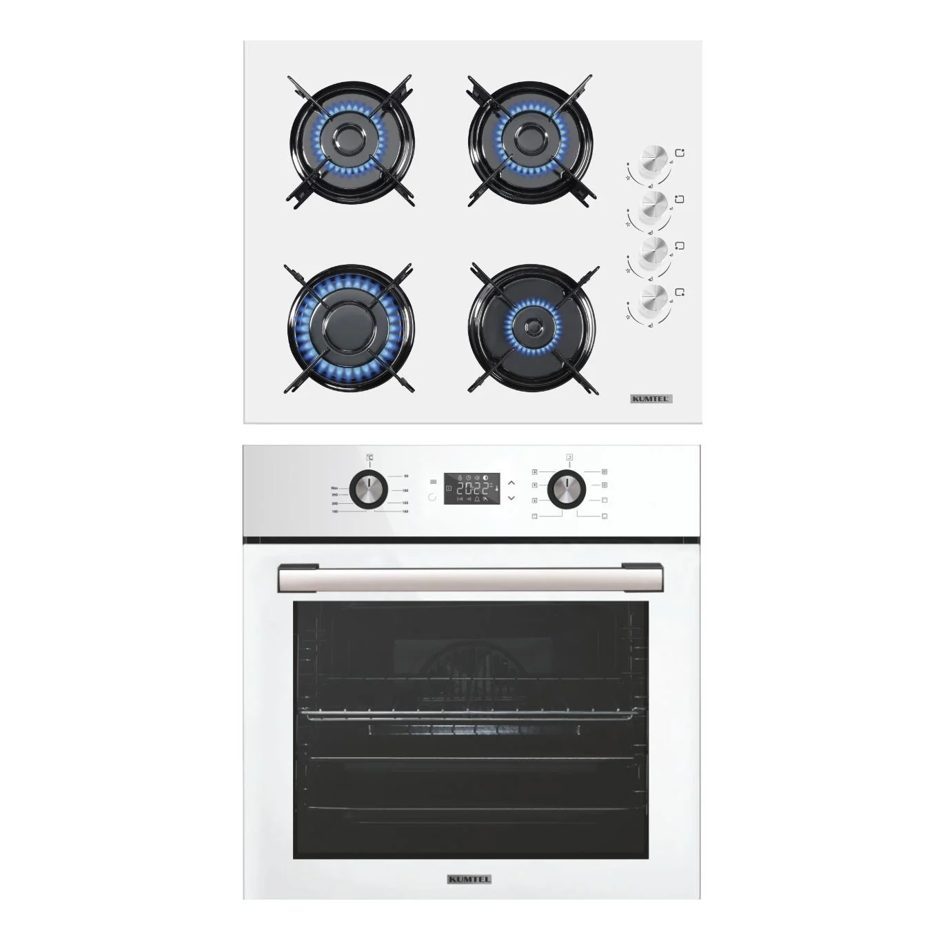 Kumtel Dijital 2'li Beyaz Ankastre Set (Fırın-Ocak) (KK000485)