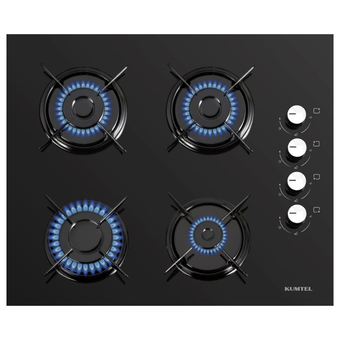 Kumtel Home Siyah Cam Ankastre Set (KK000179) görsel 3