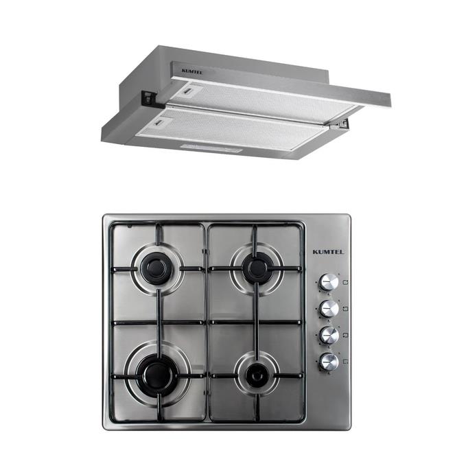 Kumtel Inox 2'li Setüstü Ankastre Set (Ocak-Aspiratör) (KK000541)