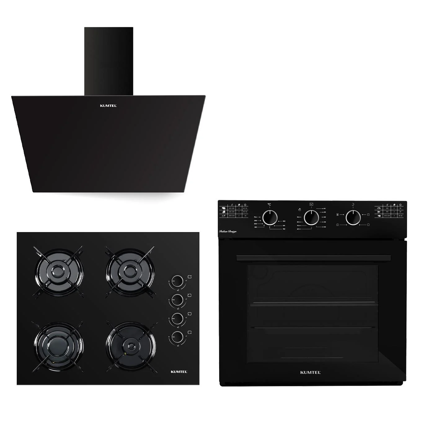 Kumtel Italian Design Plus Cam Ankastre Set (KK000670)