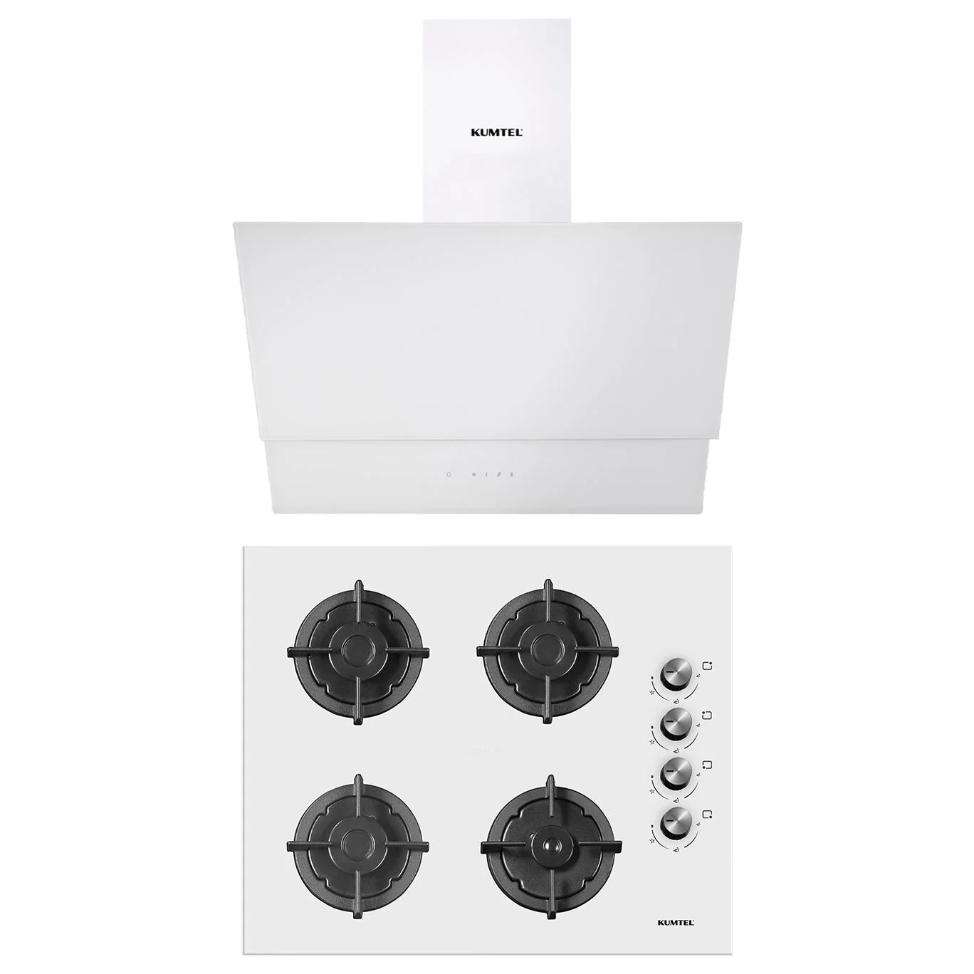 Kumtel Plus 2'li Beyaz Ankastre Set (Ocak-Davlumbaz) (KK000700)