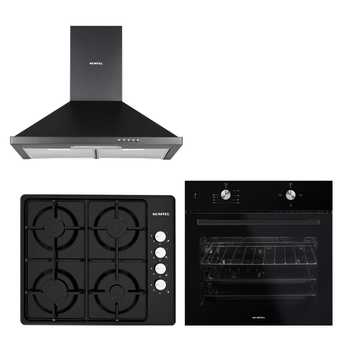 Kumtel Siyah Basic Ankastre Set (KK000436)