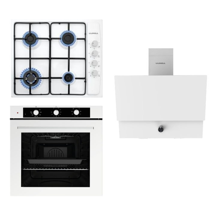 Luxell Nova Pro Beyaz Ankastre Set
