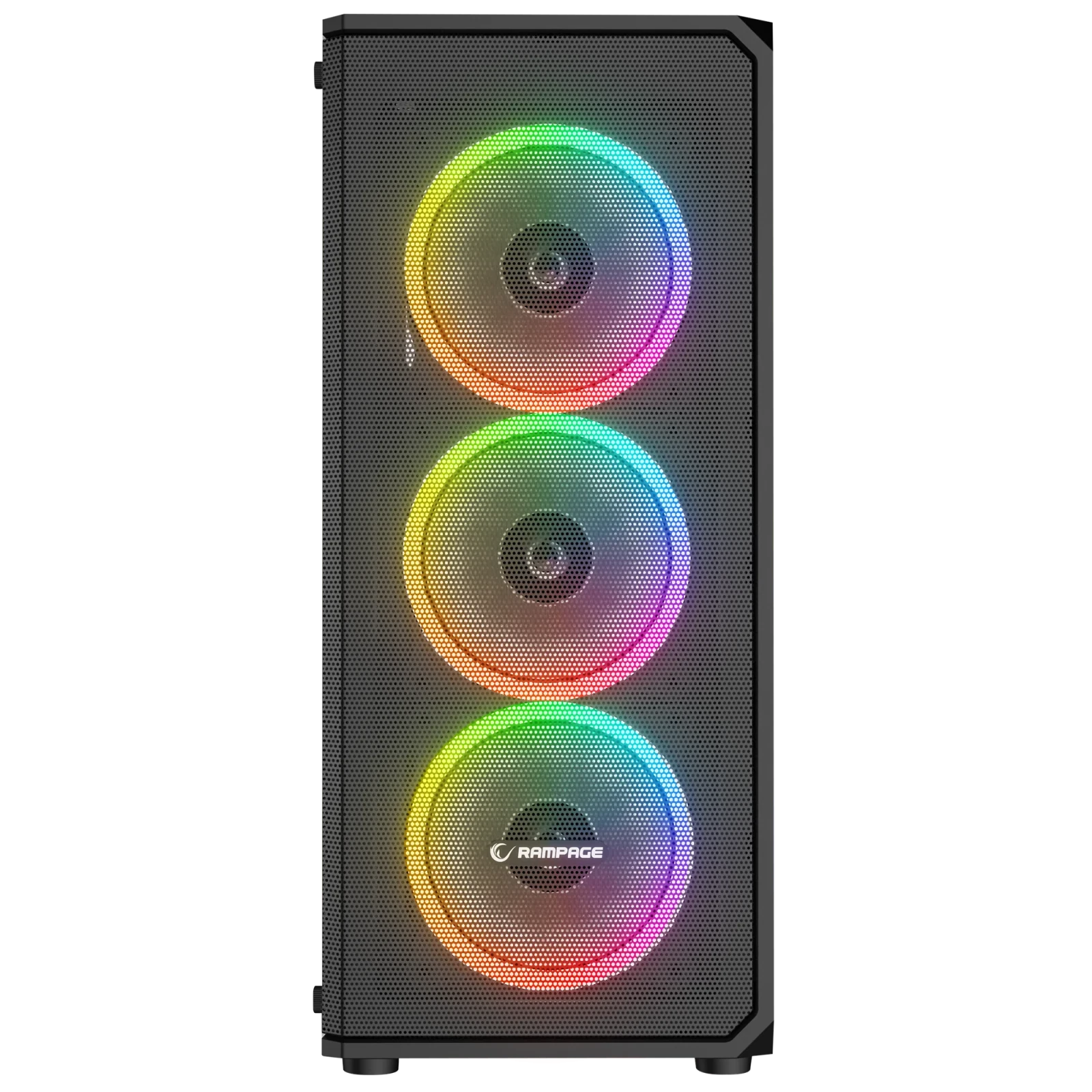 Rampage Helios Mesh 550W 80+ Bronze Temperli Cam 4x12cm Atx Mid-T Oyuncu Kasası-Siyah görsel 3