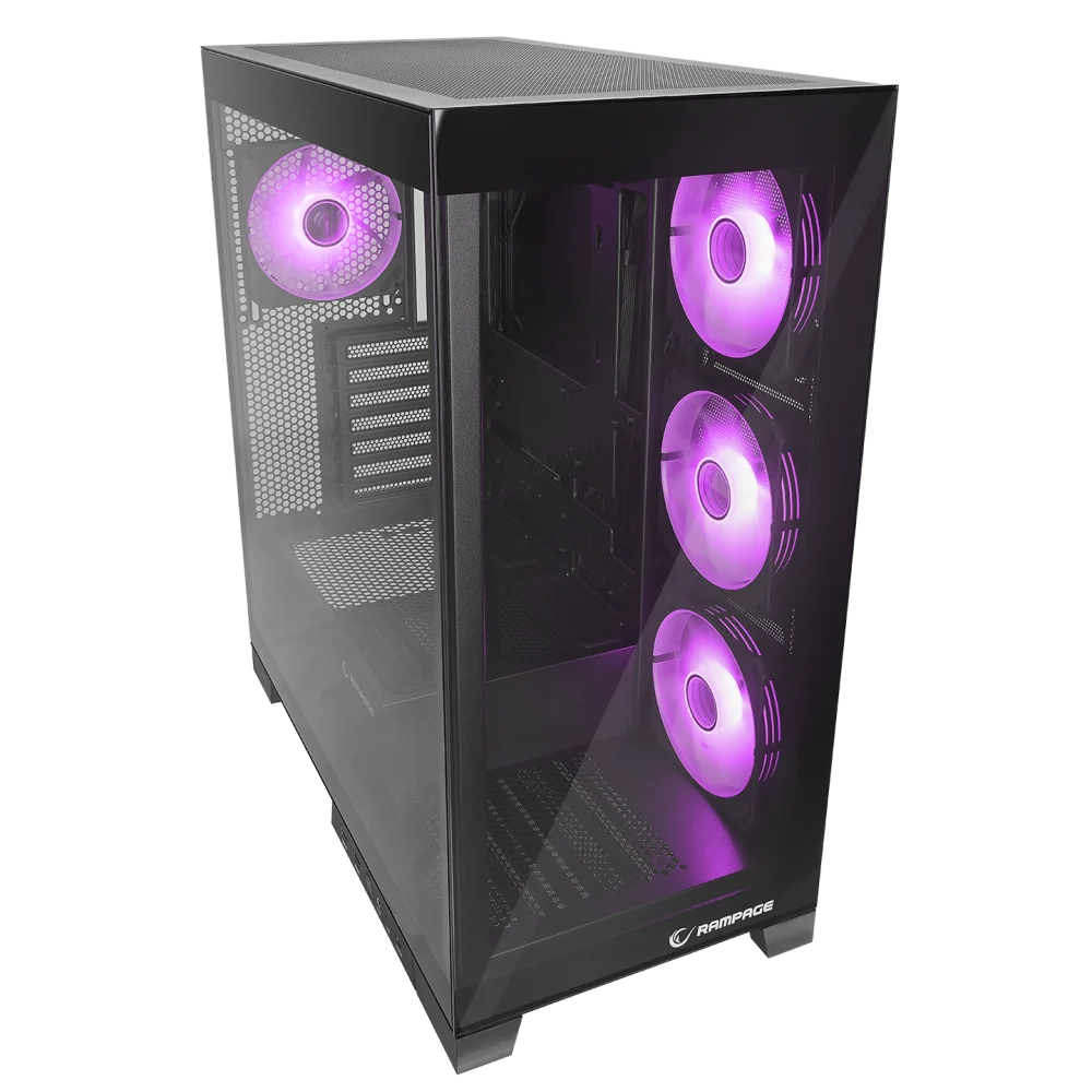Rampage HYDRA V2 BLACK - Hydra V2 E-Atx Exclusive Oyuncu Kasası-Siyah görsel 2