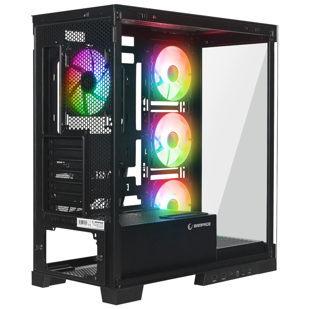 Rampage HYDRA V2 BLACK - Hydra V2 E-Atx Exclusive Oyuncu Kasası-Siyah görsel 3