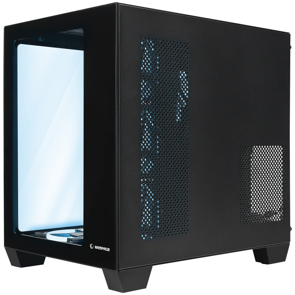 Rampage Icewave Temperli Camlı E-Atx Mid-T Oyuncu Kasası-Siyah görsel 3