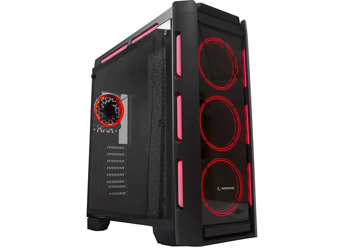 Rampage Major 4x12cm RGB Fanlı Tempered Glass Oyuncu Kasası-Siyah