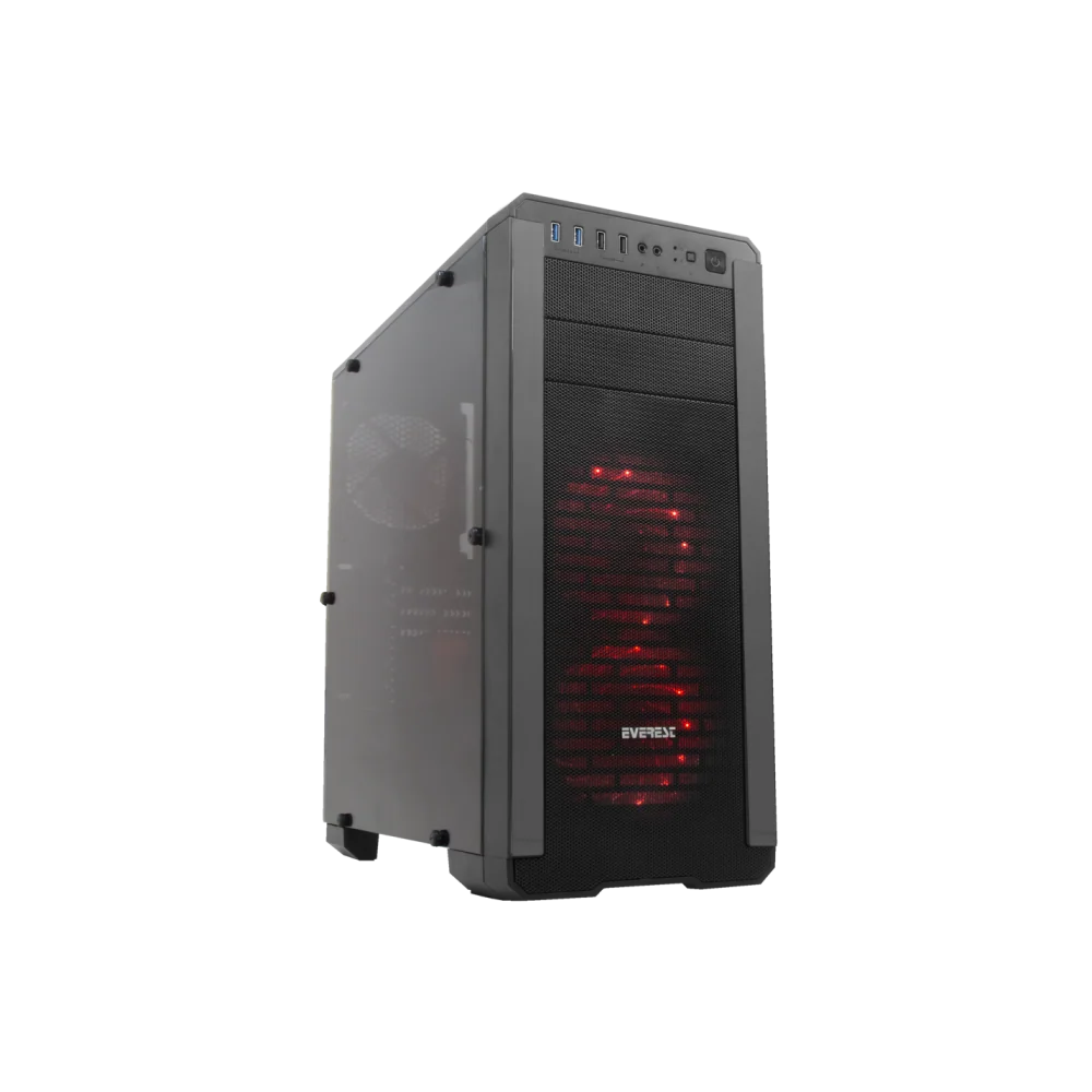 Rampage Pulsar V1 12cm Red Fan Pencereli Oyun Kasası