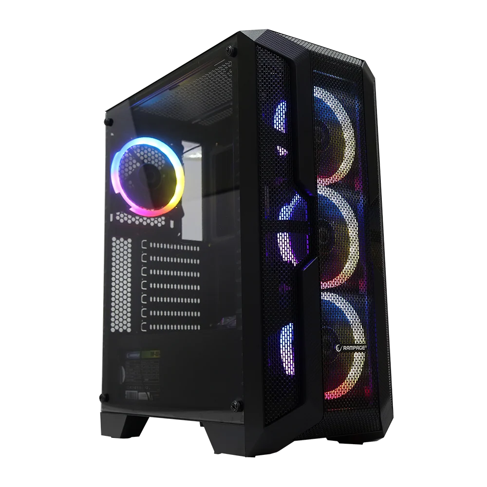 Rampage Reaction 600W 80+ Bronze Temperli Cam 4xRainbow Fan Oyuncu Kasası