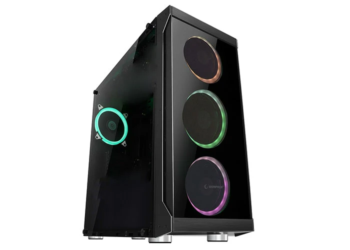 Rampage Spectrum RGB Fan Temperli Cam Oyuncu Kasası-Siyah