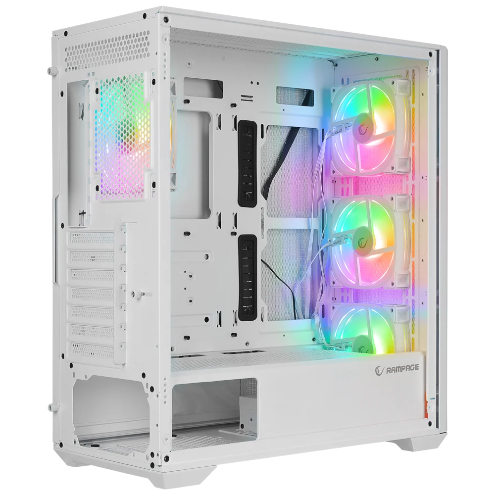 Rampage Vortex V3 Mesh Temperli Cam E-Atx Oyuncu Kasası-Beyaz görsel 3