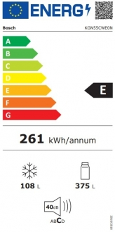Bosch KGN55CWE0N görsel 3