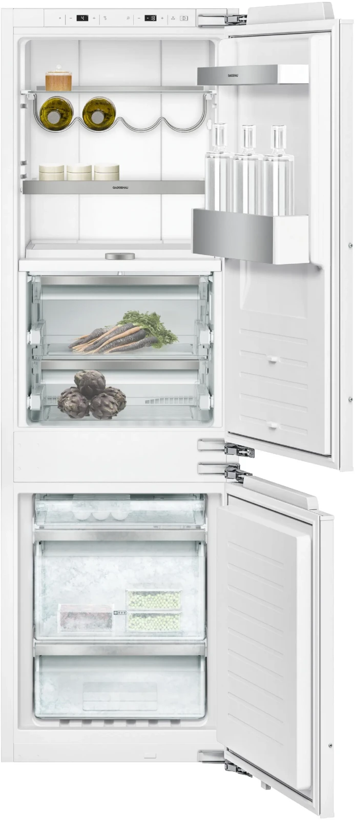 Gaggenau RB282306 built-in fridge-freezer with freezer at bottom