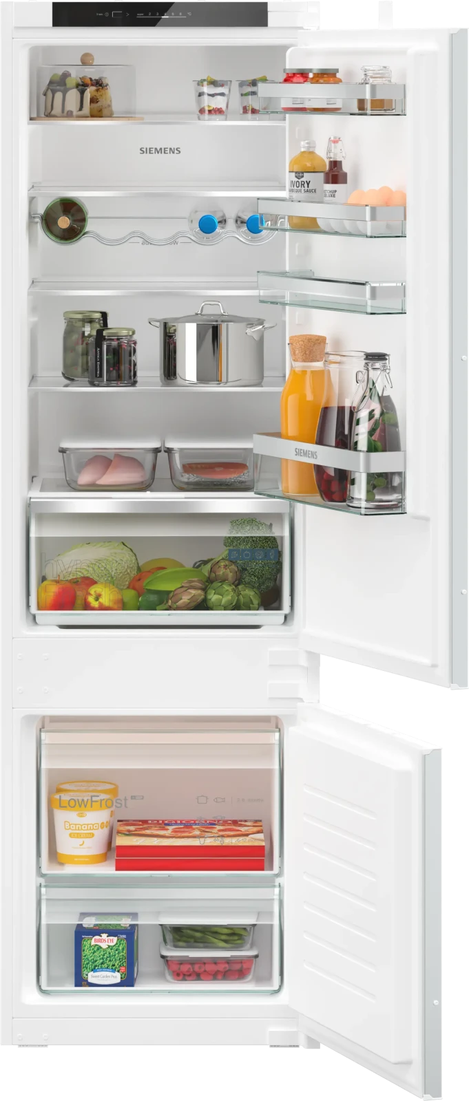 Siemens iQ300 Alttan Donduruculu Ankastre Buzdolabı 177.2 x 54.1 cm sliding hinge