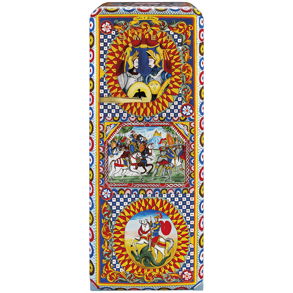 Smeg Frigoriferi d’arte/Sanatsal buzdolapları Smeg & Dolce&Gabbana FAB28R-DG BV09PB