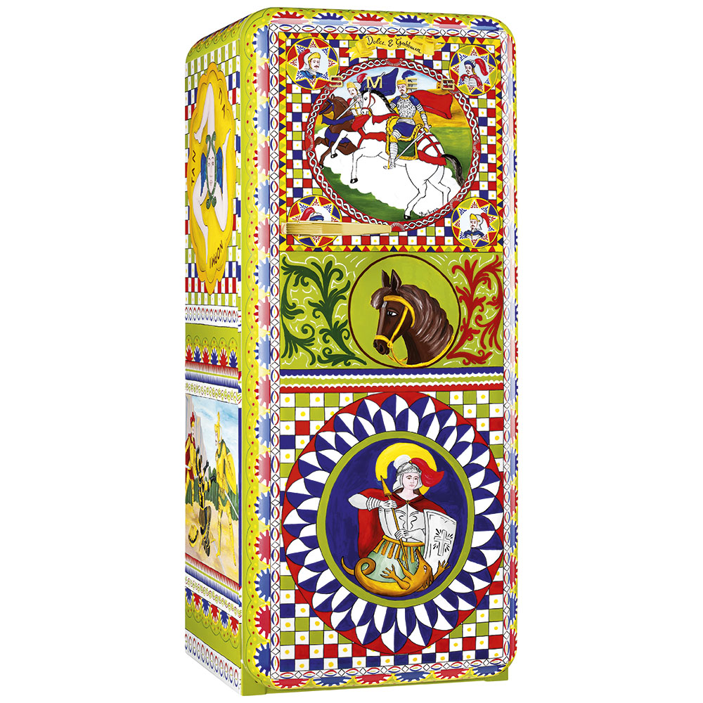 Smeg Frigoriferi d’arte/Sanatsal buzdolapları Smeg & Dolce&Gabbana FAB28R-DG BV12GN görsel 2