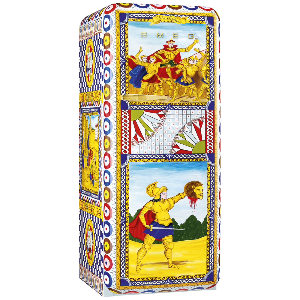 Smeg Frigoriferi d’arte/Sanatsal buzdolapları Smeg & Dolce&Gabbana FAB28R-DG BV13PB görsel 2