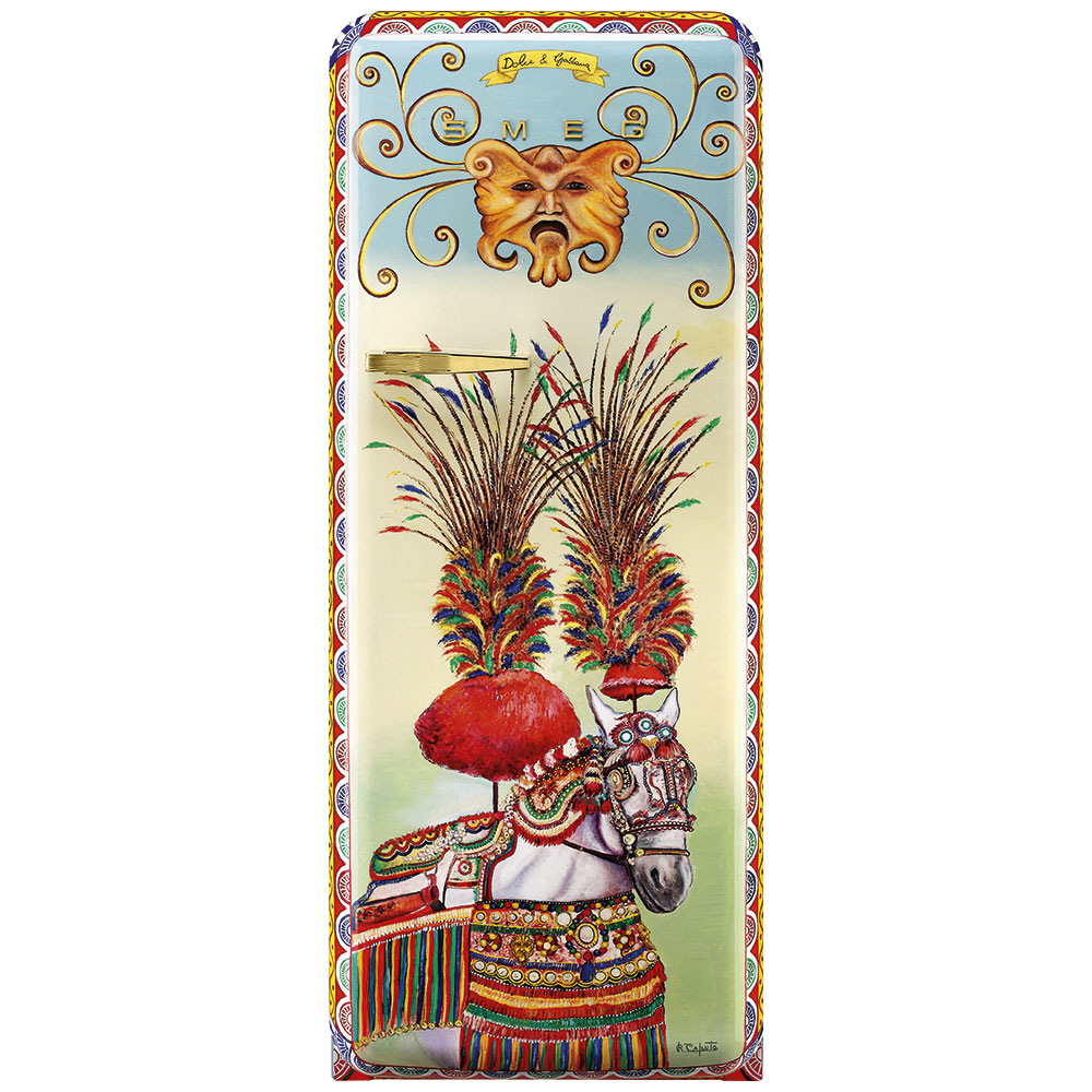 Smeg Frigoriferi d’arte/Sanatsal buzdolapları Smeg & Dolce&Gabbana FAB28R-DG CP02PB