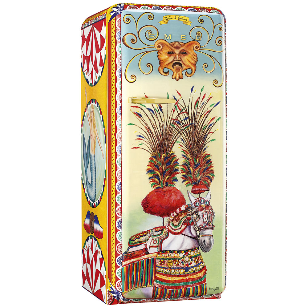 Smeg Frigoriferi d’arte/Sanatsal buzdolapları Smeg & Dolce&Gabbana FAB28R-DG CP02PB görsel 2