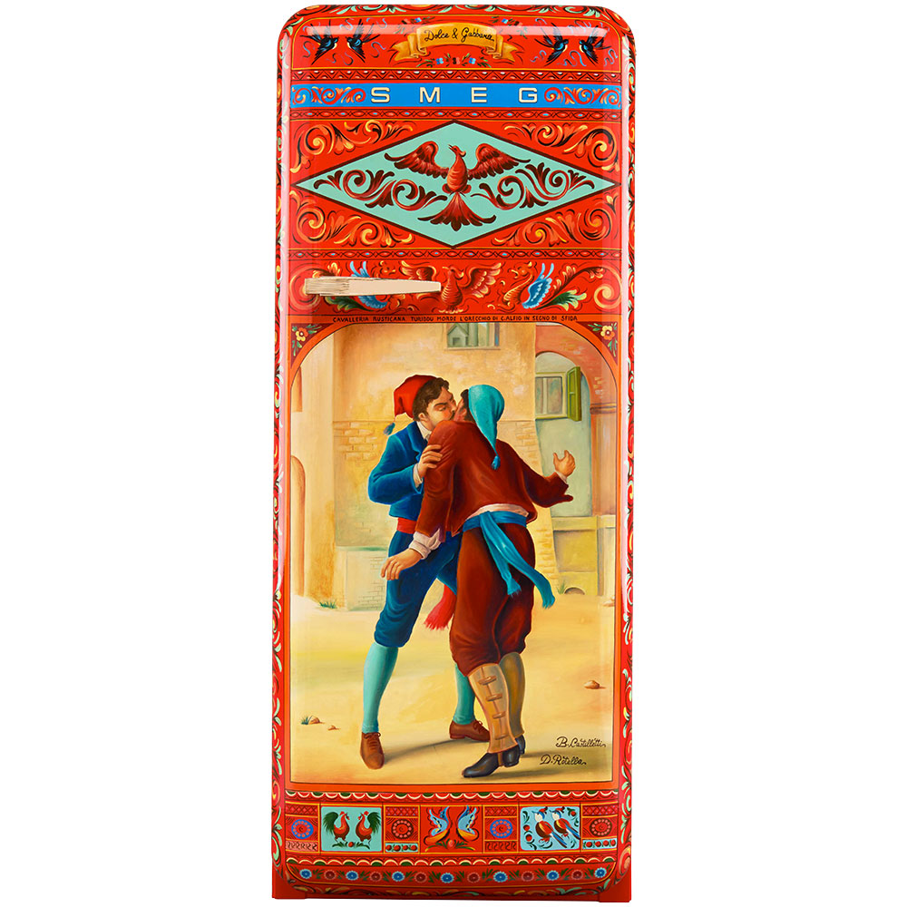 Smeg Frigoriferi d’arte/Sanatsal buzdolapları Smeg & Dolce&Gabbana FAB28R-DG CR01RD