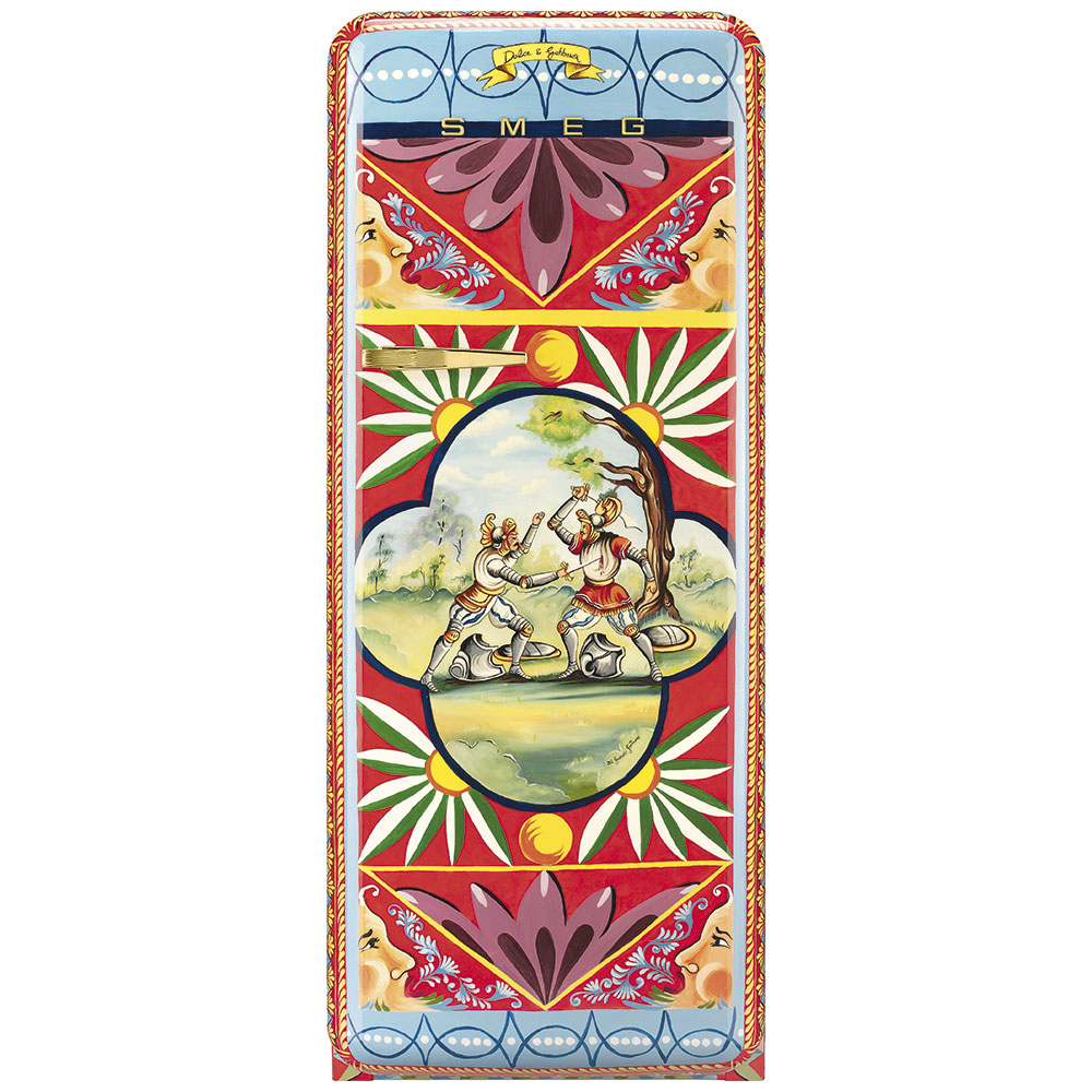 Smeg Frigoriferi d’arte/Sanatsal buzdolapları Smeg & Dolce&Gabbana FAB28R-DG DG01PB