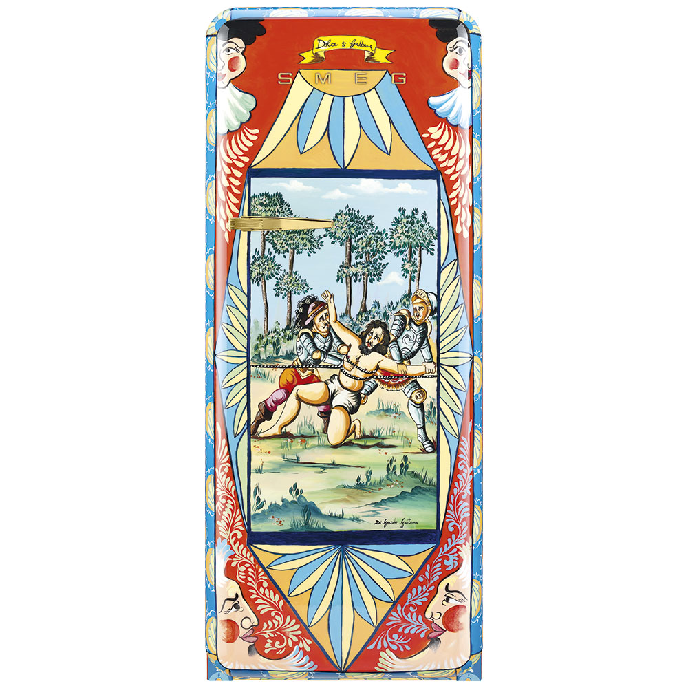 Smeg Frigoriferi d’arte/Sanatsal buzdolapları Smeg & Dolce&Gabbana FAB28R-DG DG05RD