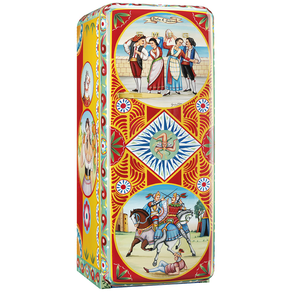 Smeg Frigoriferi d’arte/Sanatsal buzdolapları Smeg & Dolce&Gabbana FAB28R-DG FR05YW görsel 2