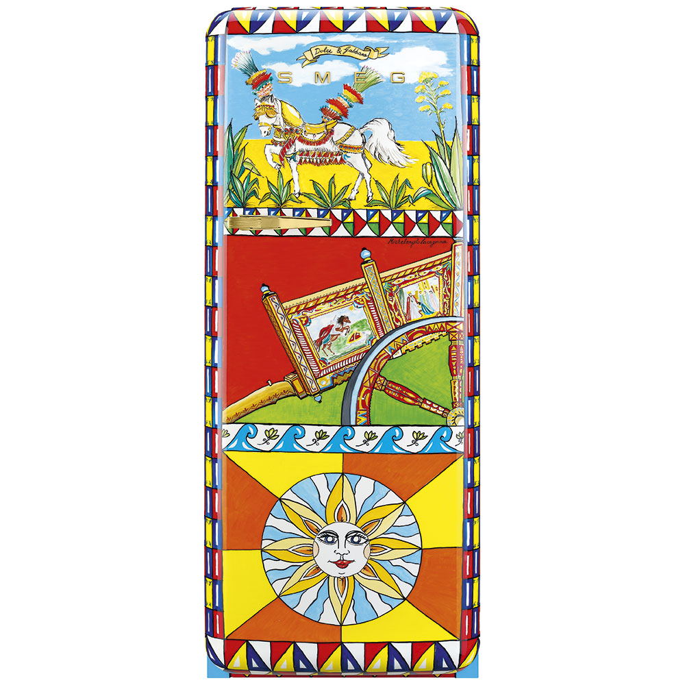 Smeg Frigoriferi d’arte/Sanatsal buzdolapları Smeg & Dolce&Gabbana FAB28R-DG LC01YW