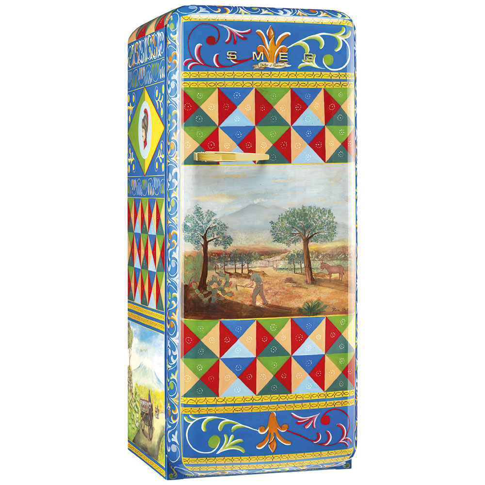 Smeg Frigoriferi d’arte/Sanatsal buzdolapları Smeg & Dolce&Gabbana FAB28R-DG PL01PB görsel 2