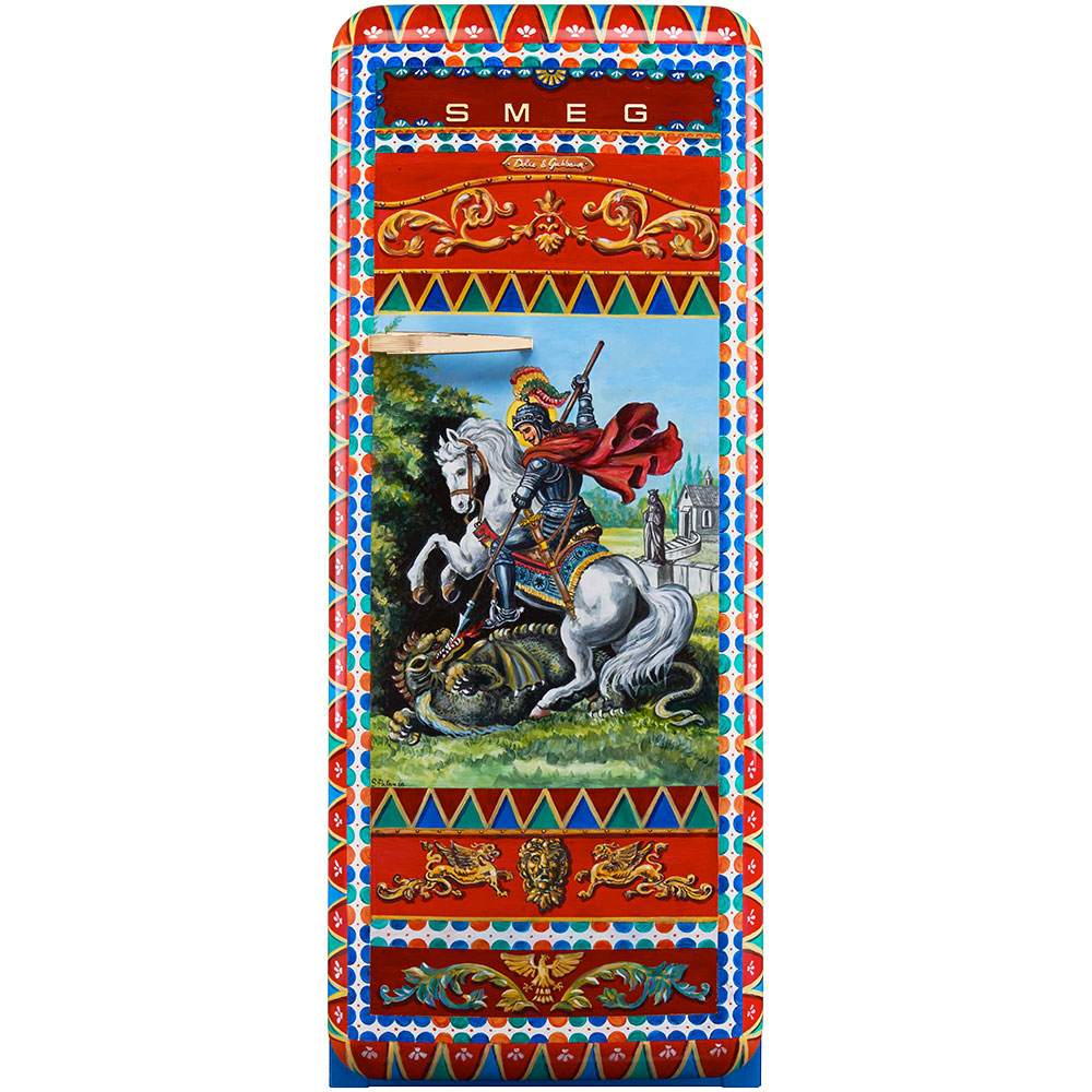 Smeg Frigoriferi d’arte/Sanatsal buzdolapları Smeg & Dolce&Gabbana FAB28R-DG PT04RD