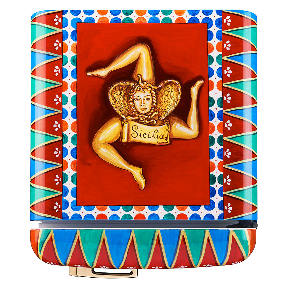 Smeg Frigoriferi d’arte/Sanatsal buzdolapları Smeg & Dolce&Gabbana FAB28R-DG PT04RD görsel 3