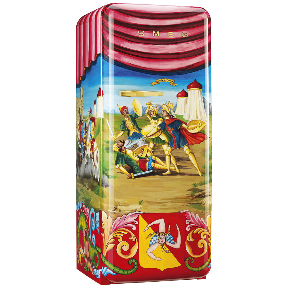 Smeg Frigoriferi d’arte/Sanatsal buzdolapları Smeg & Dolce&Gabbana FAB28R-DG PT08RD görsel 2
