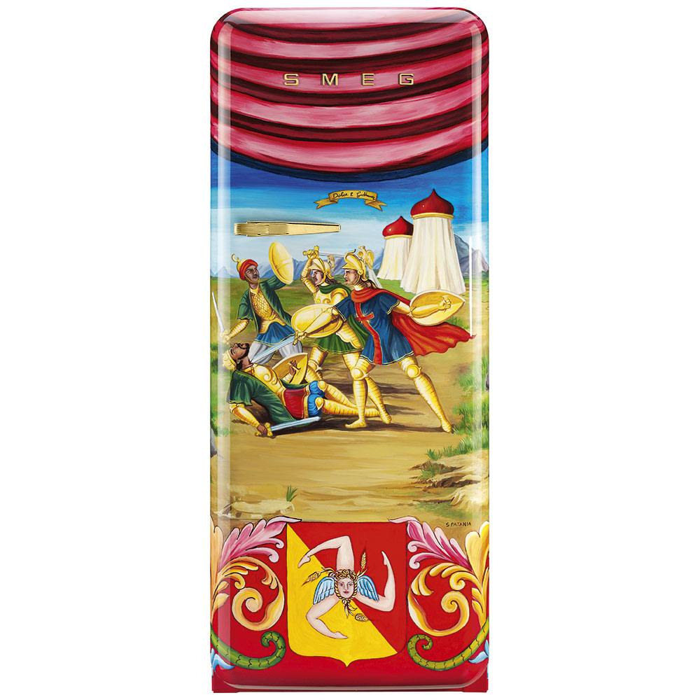Smeg Frigoriferi d’arte/Sanatsal buzdolapları Smeg & Dolce&Gabbana FAB28R-DG PT08RD