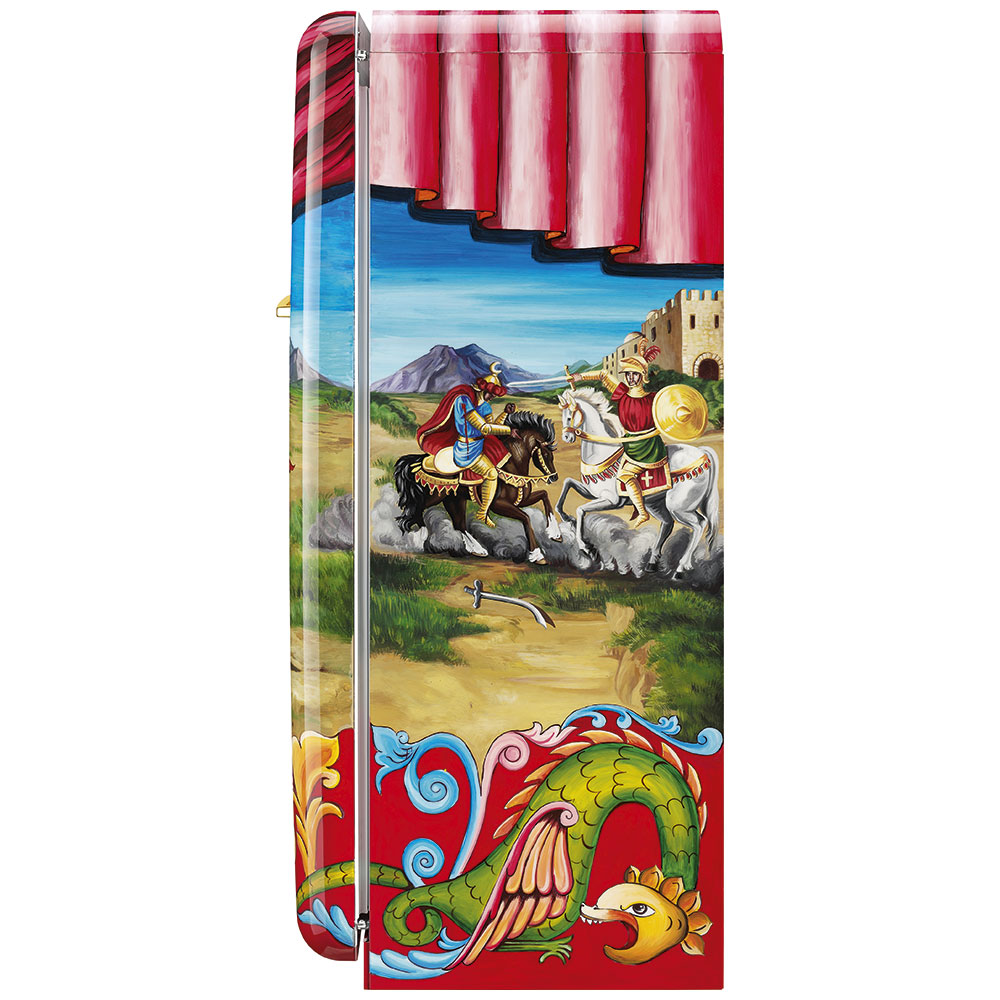 Smeg Frigoriferi d’arte/Sanatsal buzdolapları Smeg & Dolce&Gabbana FAB28R-DG PT08RD görsel 3