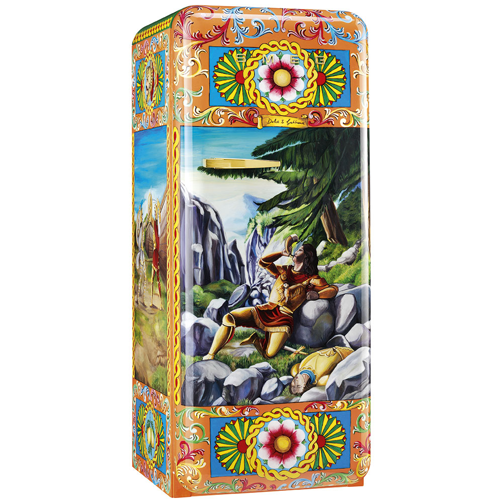 Smeg Frigoriferi d’arte/Sanatsal buzdolapları Smeg & Dolce&Gabbana FAB28R-DG PT10RD görsel 2