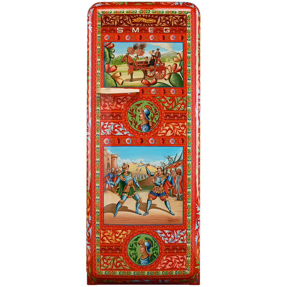 Smeg Frigoriferi d’arte/Sanatsal buzdolapları Smeg & Dolce&Gabbana FAB28R-DG SP01RD