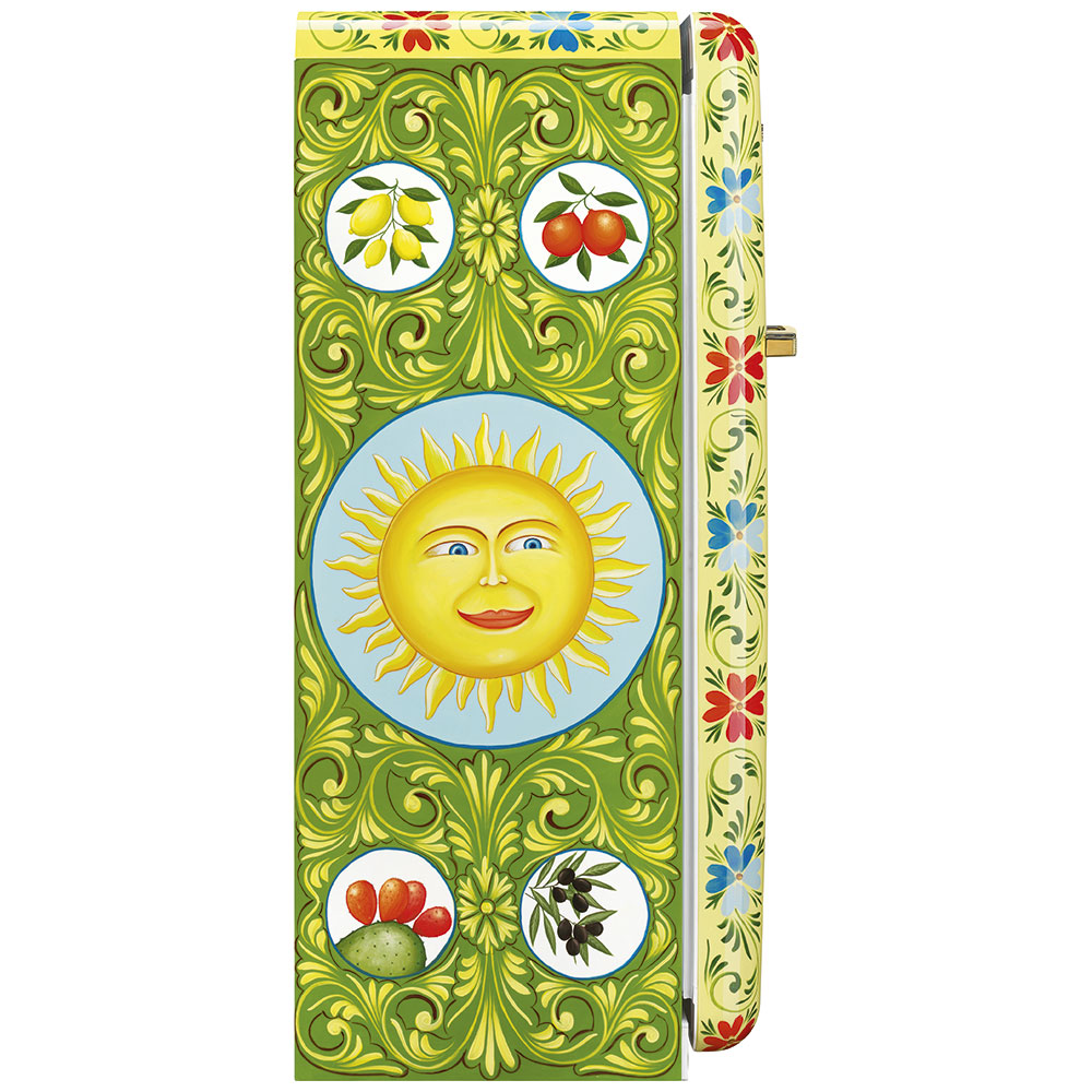 Smeg Frigoriferi d’arte/Sanatsal buzdolapları Smeg & Dolce&Gabbana FAB28R-DG SP04GN görsel 3