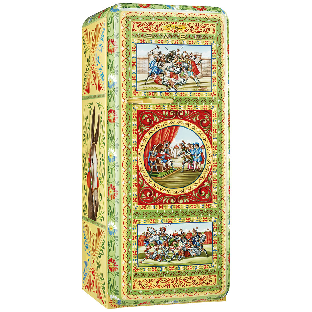 Smeg Frigoriferi d’arte/Sanatsal buzdolapları Smeg & Dolce&Gabbana FAB28R-DG SP05YW görsel 2