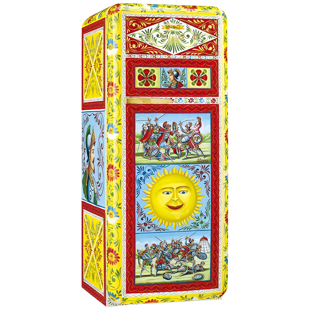 Smeg Frigoriferi d’arte/Sanatsal buzdolapları Smeg & Dolce&Gabbana FAB28R-DG SP08YW görsel 2