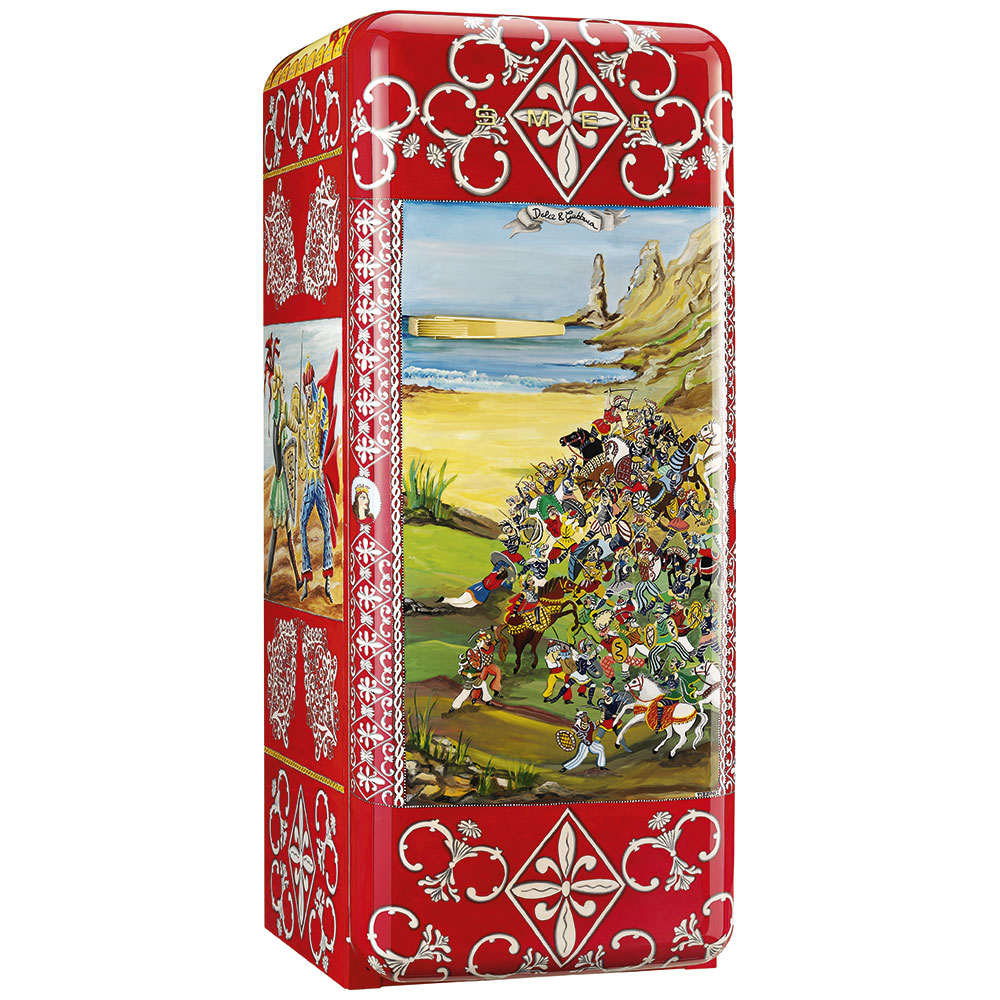 Smeg Frigoriferi d’arte/Sanatsal buzdolapları Smeg & Dolce&Gabbana FAB28R-DG TZ09RD görsel 2