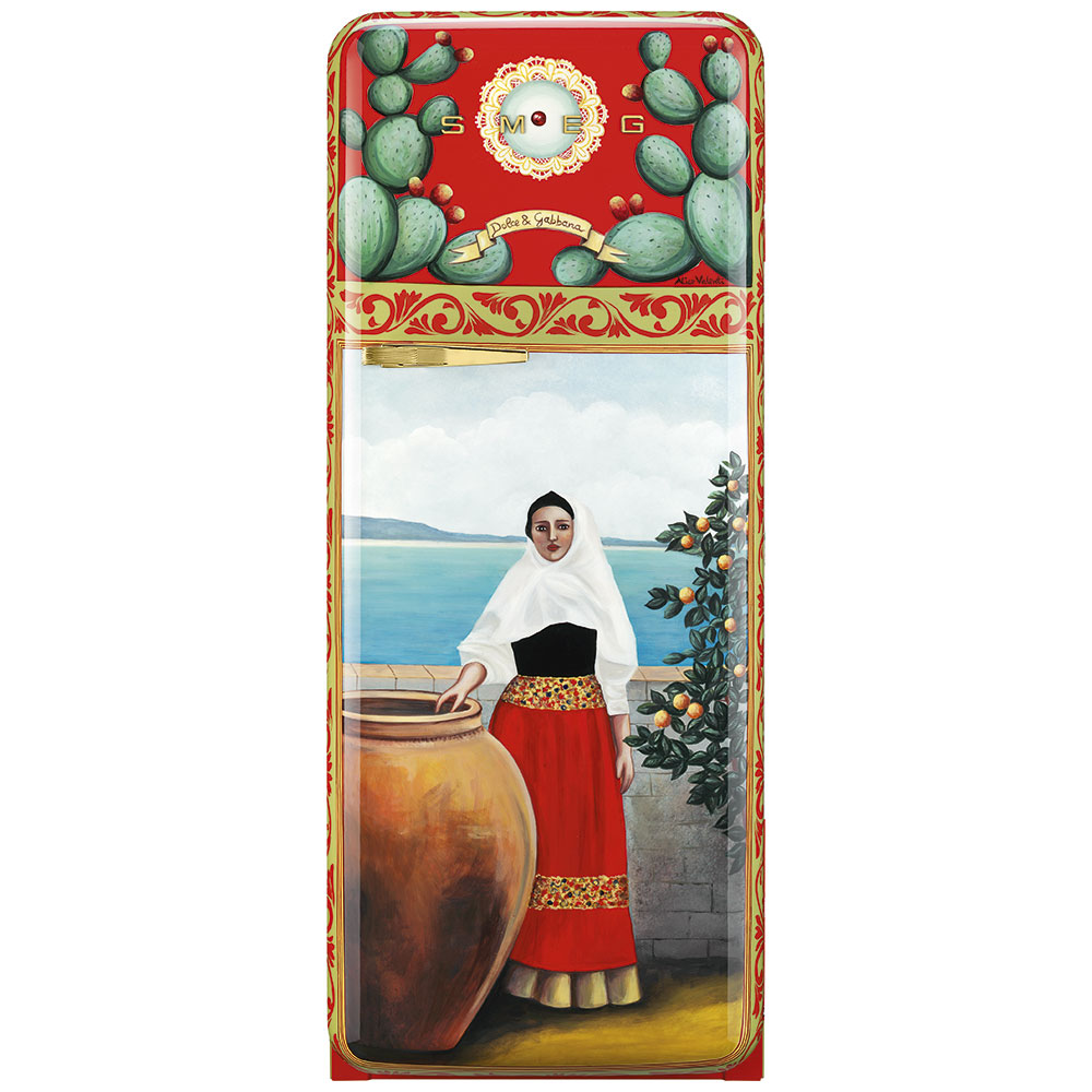 Smeg Frigoriferi d’arte/Sanatsal buzdolapları Smeg & Dolce&Gabbana FAB28R-DG VN05RD