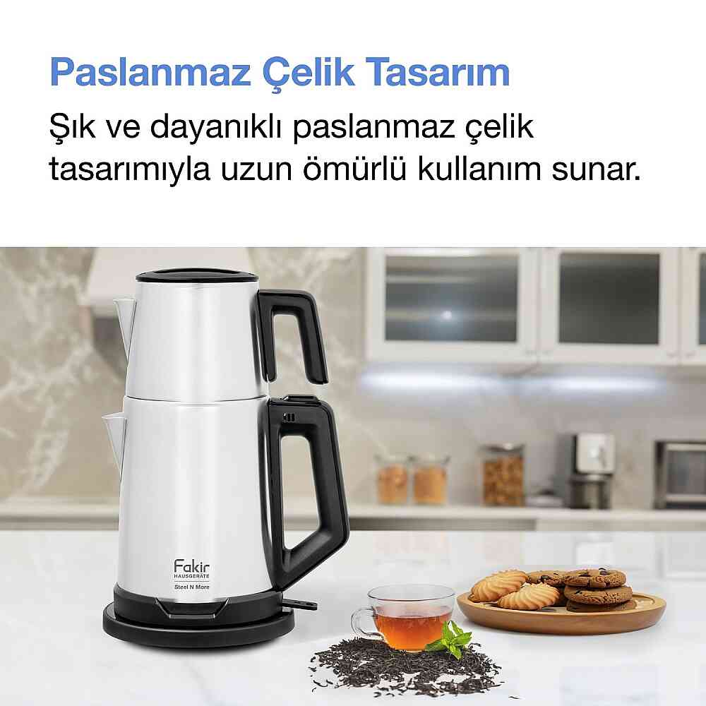 Fakir Steel N More Çay Makinesi Inox görsel 4