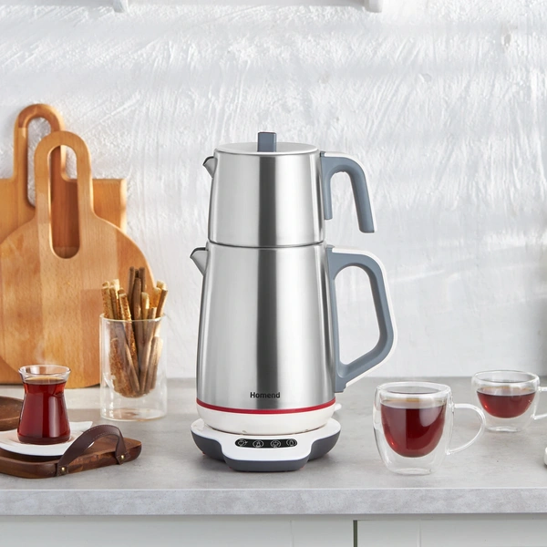 Homend Royaltea 1709H Dokunmatik Konuşan Çelik Çay Makinesi Inox